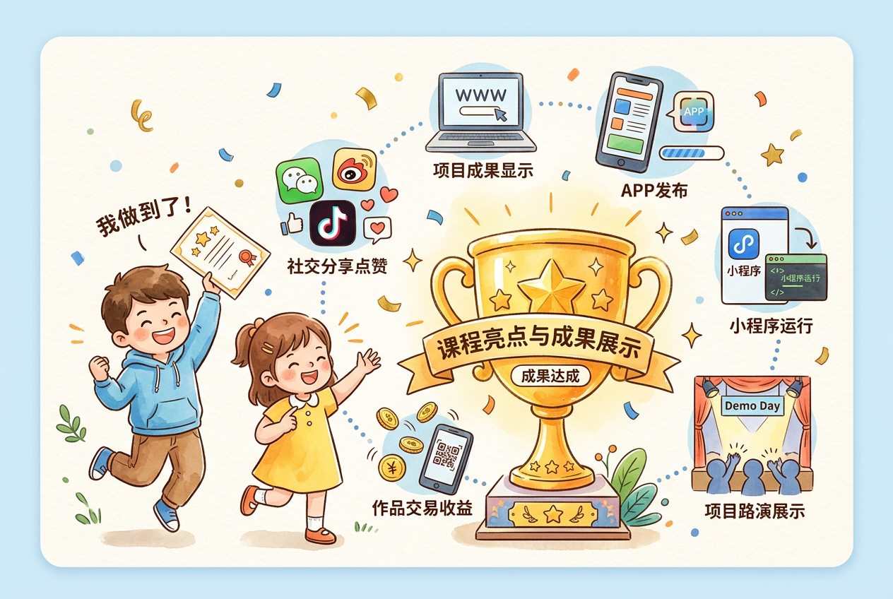 课程亮点插画